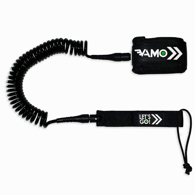 Vamo Life 9.5' LITE Full Coil SUP Paddleboard Leash - Black