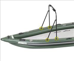 Sea Eagle FSK16 FishSkiff Inflatable Fishing Boat 2 Person Swivel Seat Canopy Package