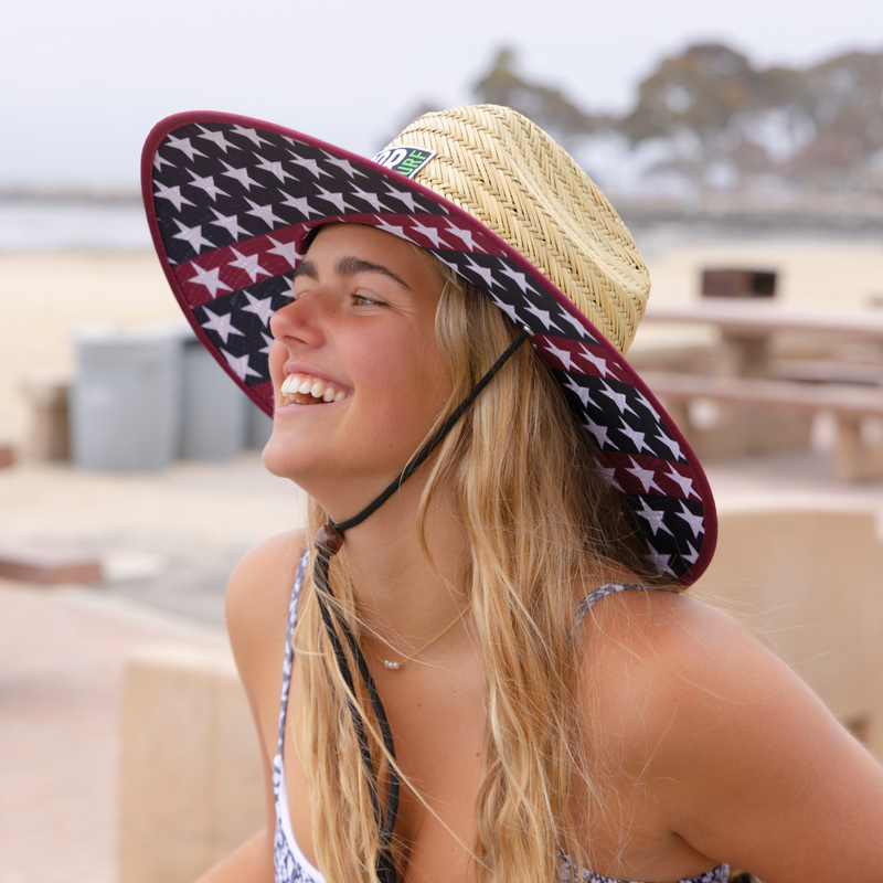 COR Surf Straw Lifeguard Sun Hat – Patriotic Print