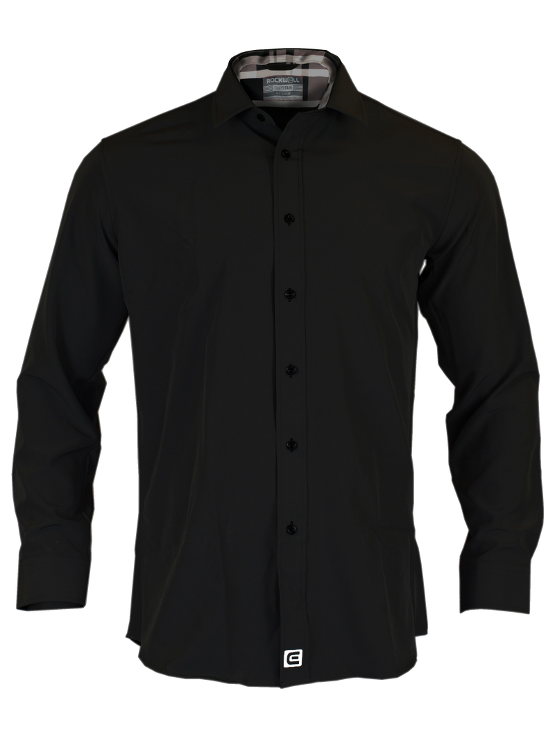 Rockwell Time Titan Solid Black Long Sleeve Shirt