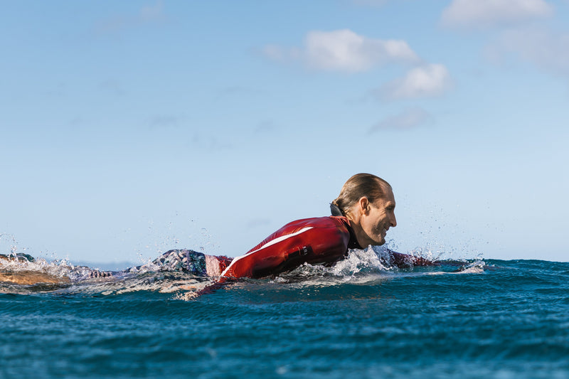 Waihana Carvico Hooded Surf Rashguard - Maroon