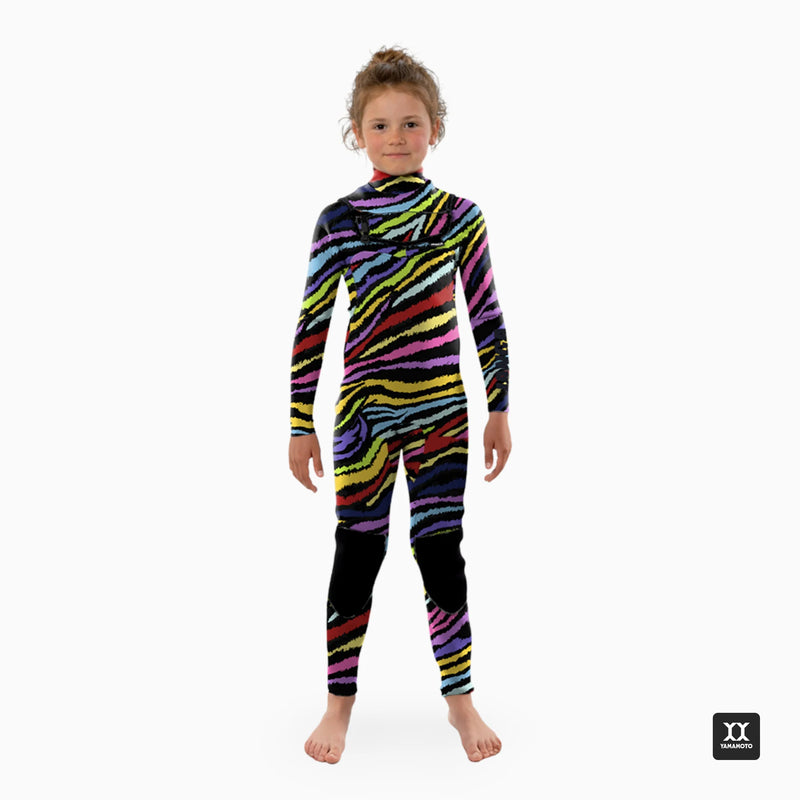 Janga Jangle Rainbow Zebra Kids 4/3 Full Wetsuit
