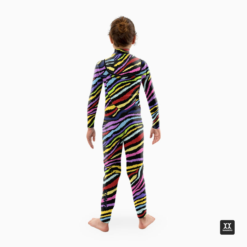 Janga Jangle Rainbow Zebra Kids 4/3 Full Wetsuit