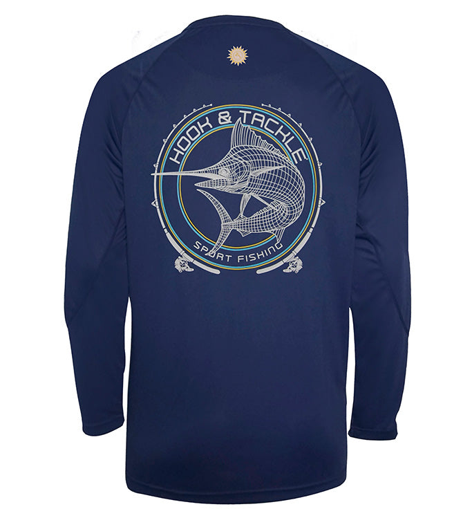 Hook & Tackle Marlin Wired Men's Long Sleeve UV Fishing Shirt