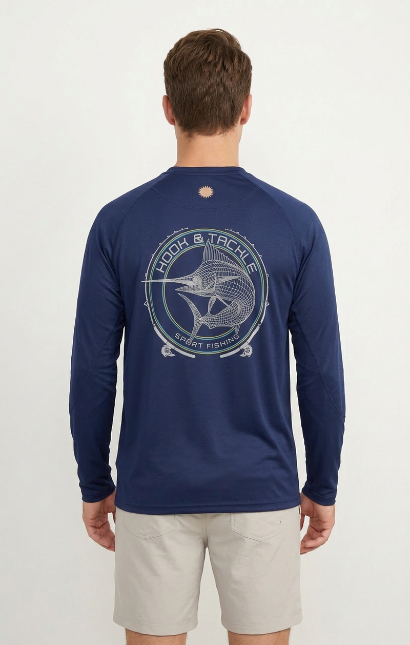 Hook & Tackle Marlin Wired Men's Long Sleeve UV Fishing Shirt