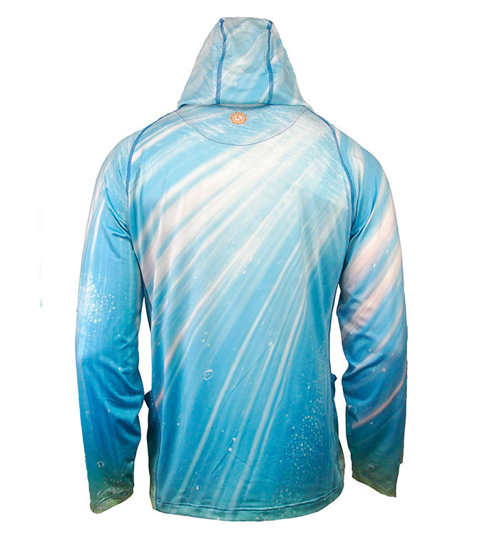 Hook & Tackle Tuna Abyss Men's UV Fishing Hoodie with Built-In Gaiter