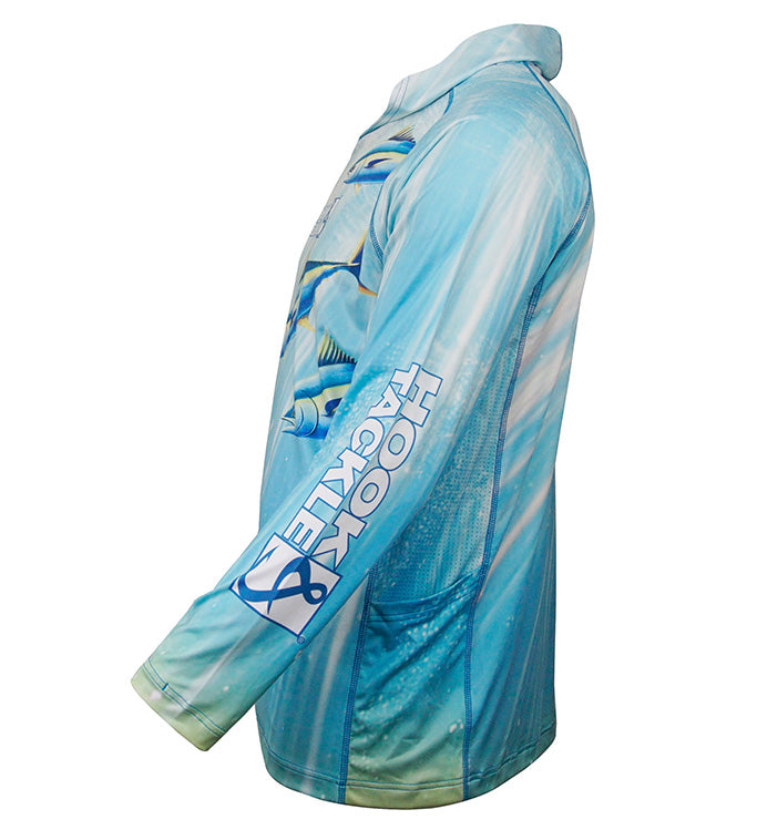 Hook & Tackle Tuna Abyss Men's UV Fishing Hoodie with Built-In Gaiter
