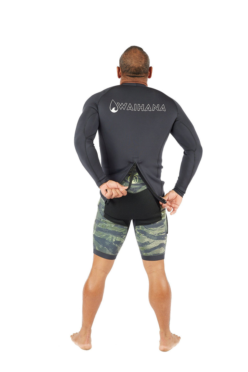 Waihana Men’s Essentials 1.5mm Rear-Zip Surf Top