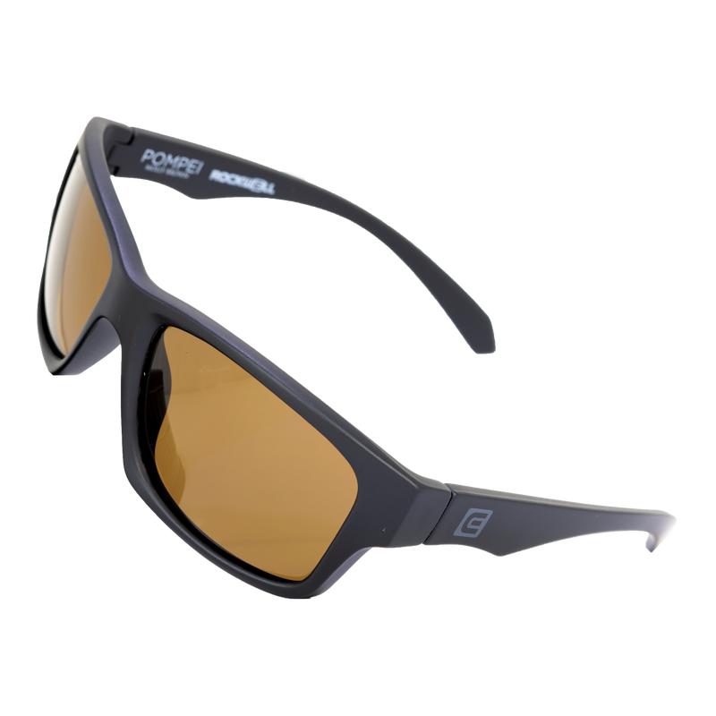 Rockwell Time Pompei Matte Black/Brown Polarized Floating Sunglasses