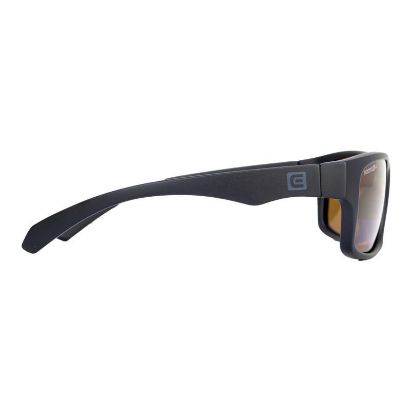 Rockwell Time Pompei Matte Black/Brown Polarized Floating Sunglasses