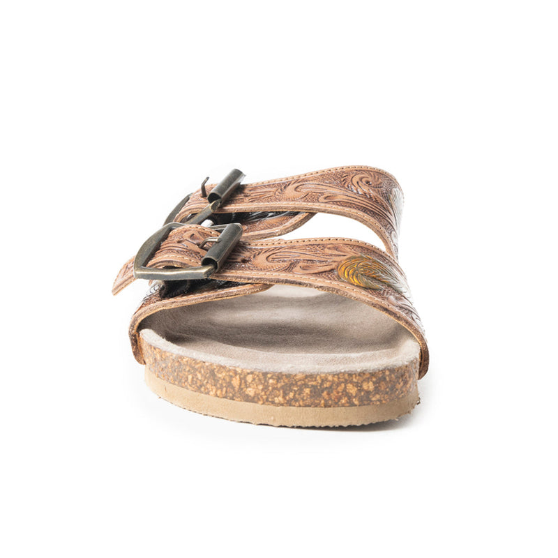 Myra Falling Feather Dark Brown Sandals