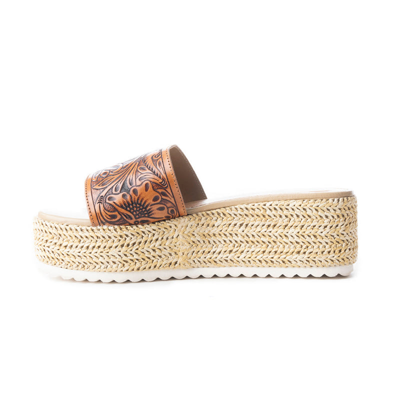 Myra Gloriana Canyon Natural Platform Sandals