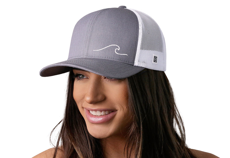 Haka Wave Gray-White Trucker Hat