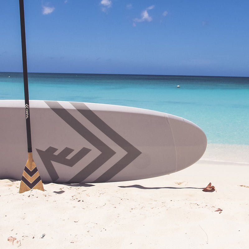 Vamo Life Carbon-Fiberglass Adjustable Paddle with ABS Edge - Bamboo Caribbean