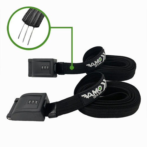 Vamo Life Premium Combination Locking Tie Down Straps - 2 Pack