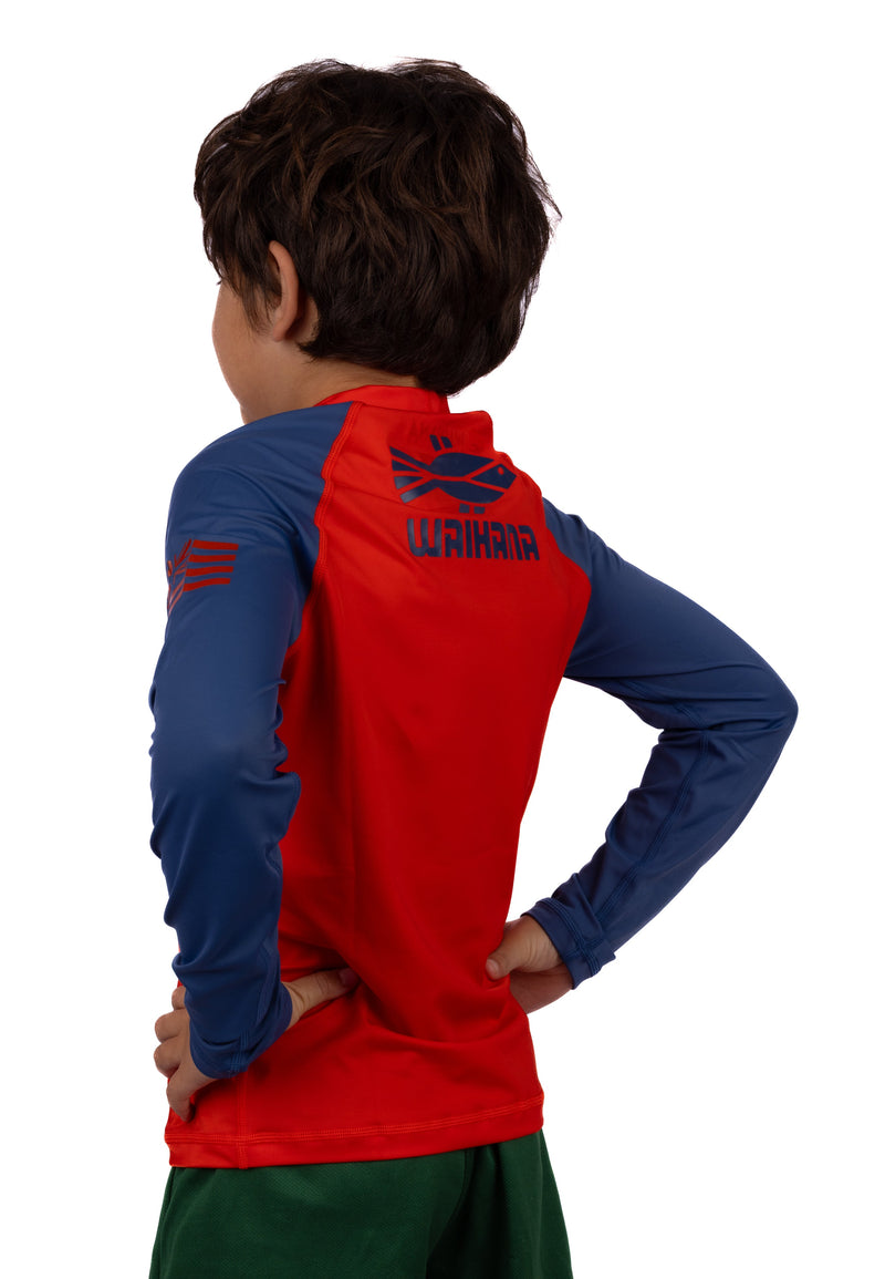 Waihana Kids’ Red Long Sleeve Rashguard
