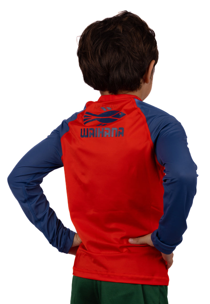 Waihana Kids’ Red Long Sleeve Rashguard