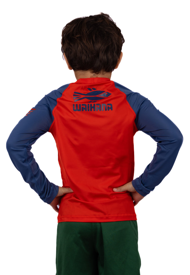 Waihana Kids’ Red Long Sleeve Rashguard