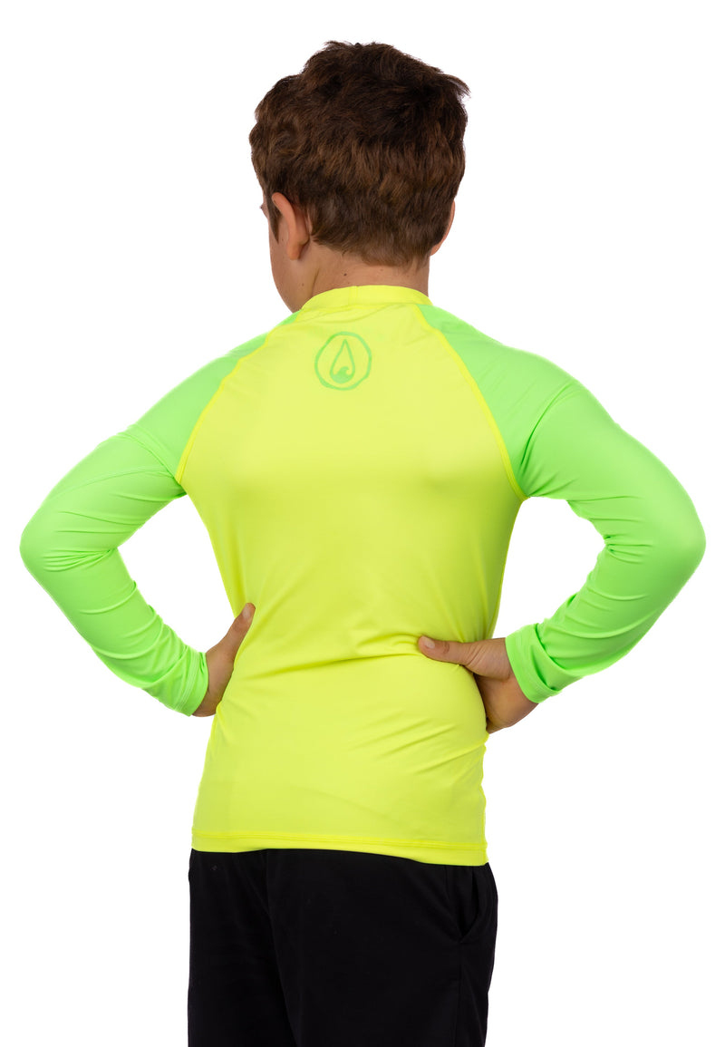 Waihana Kids’ Lime Long Sleeve Rashguard