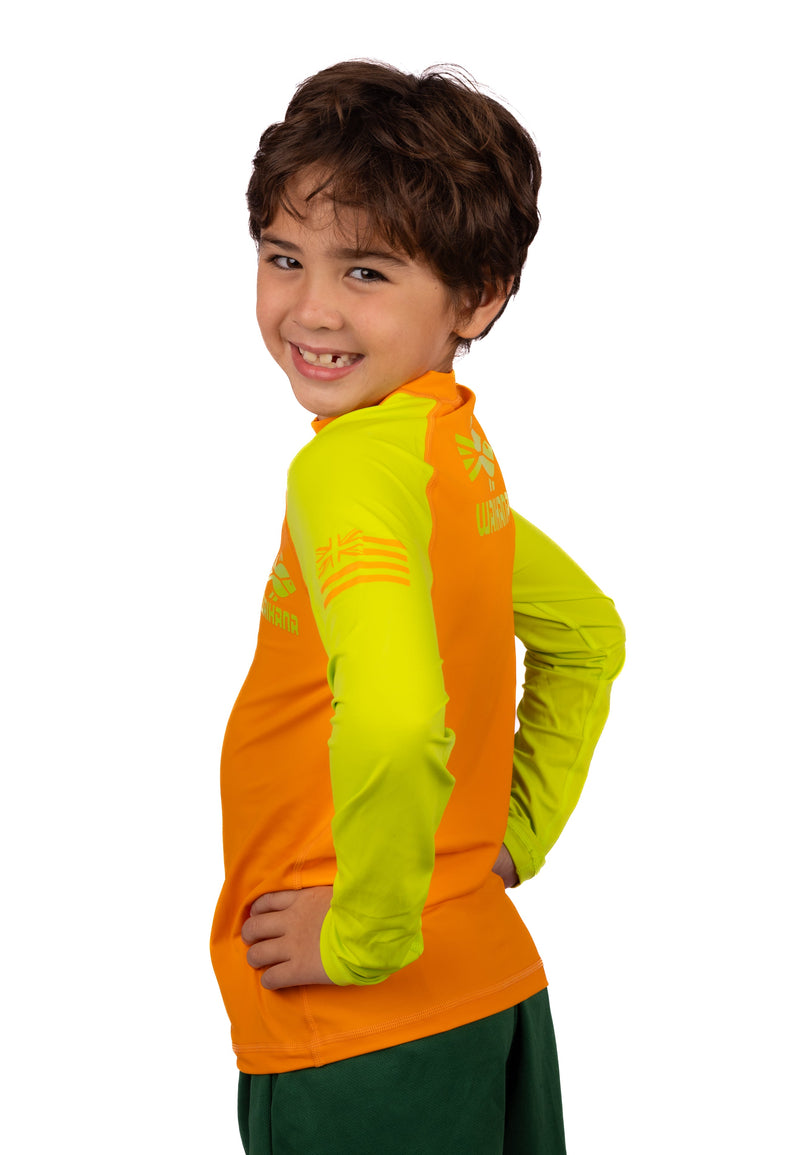 Waihana Kids’ Orange Long Sleeve Rashguard
