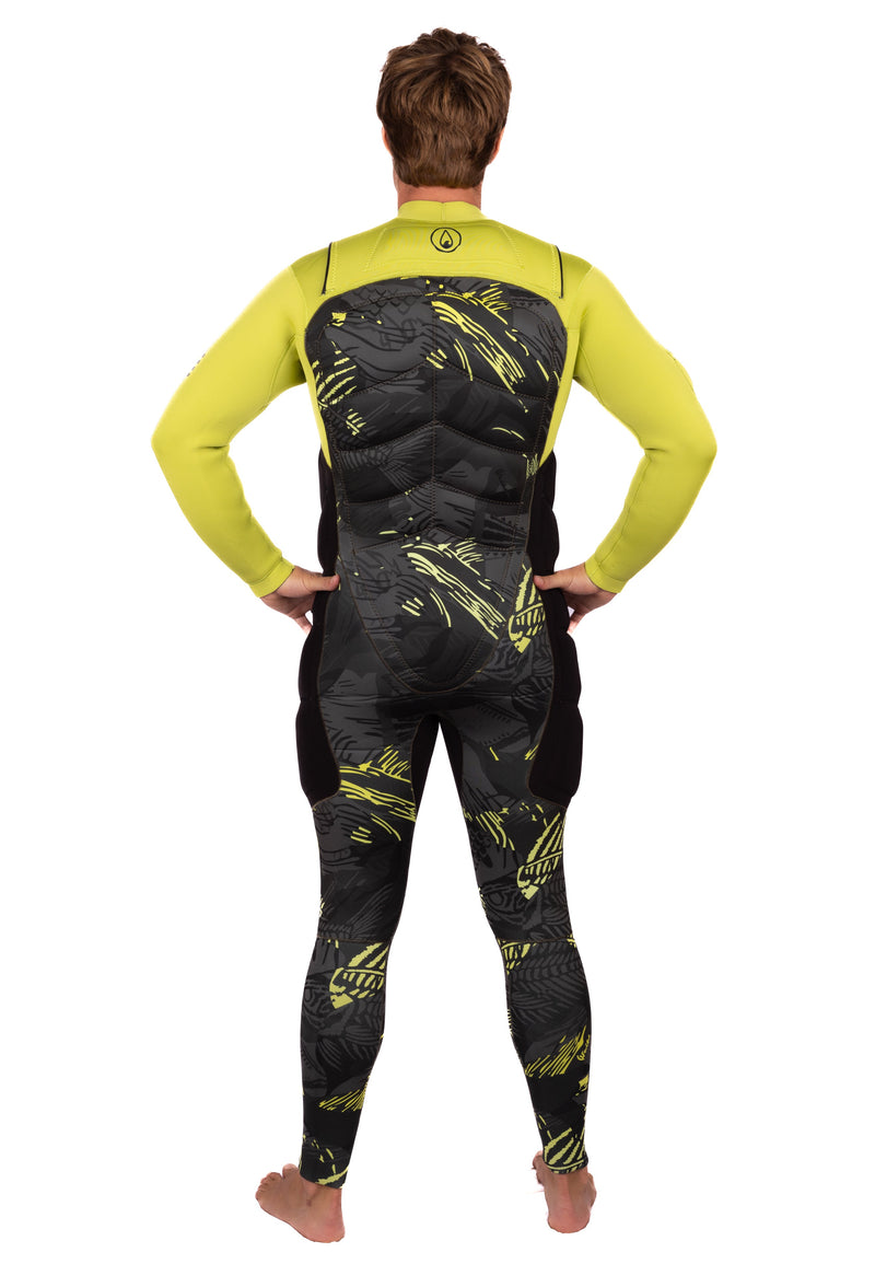 Waihana Men’s Lime Fishbone Impact 5/4mm Hooded Steamer Wetsuit