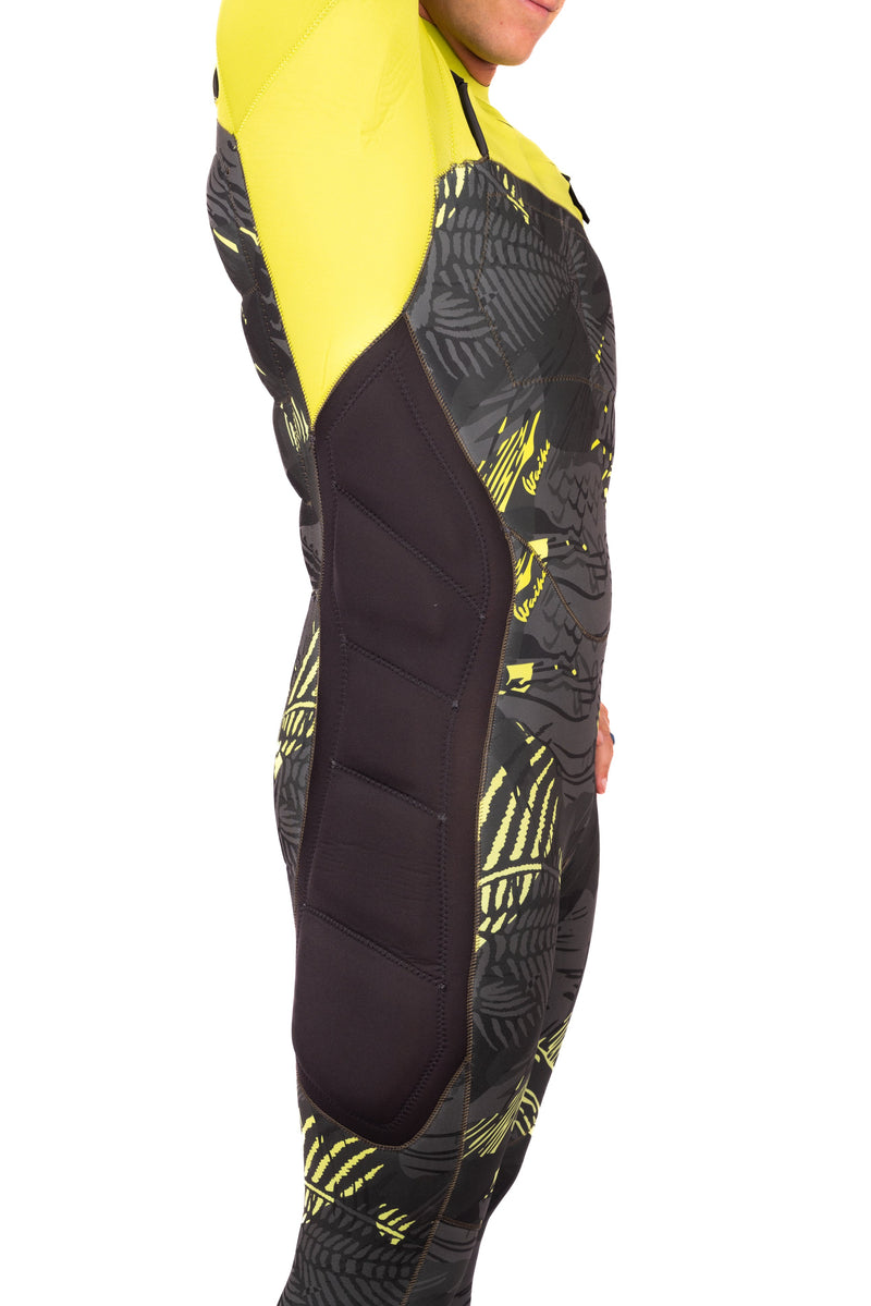 Waihana Men’s Lime Fishbone Impact 5/4mm Hooded Steamer Wetsuit