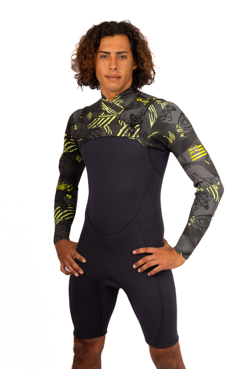 Waihana Men’s Lime Fishbone 1.5mm Long Sleeve Spring Suit
