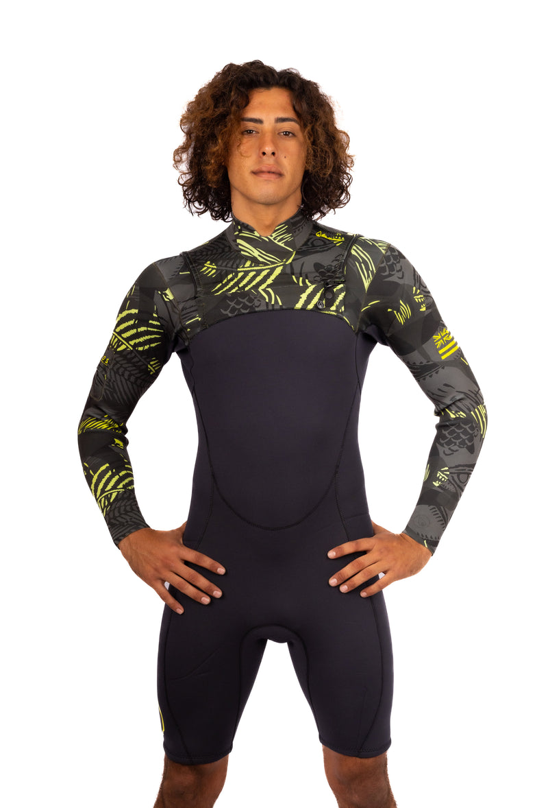 Waihana Men’s Lime Fishbone 1.5mm Long Sleeve Spring Suit