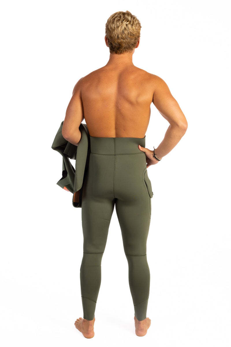 Waihana Men’s Ranger Green Essentials Pro 5.0mm Hooded Wetsuit