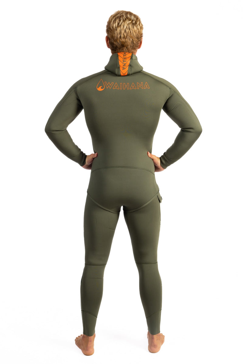 Waihana Men’s Ranger Green Essentials Pro 5.0mm Hooded Wetsuit