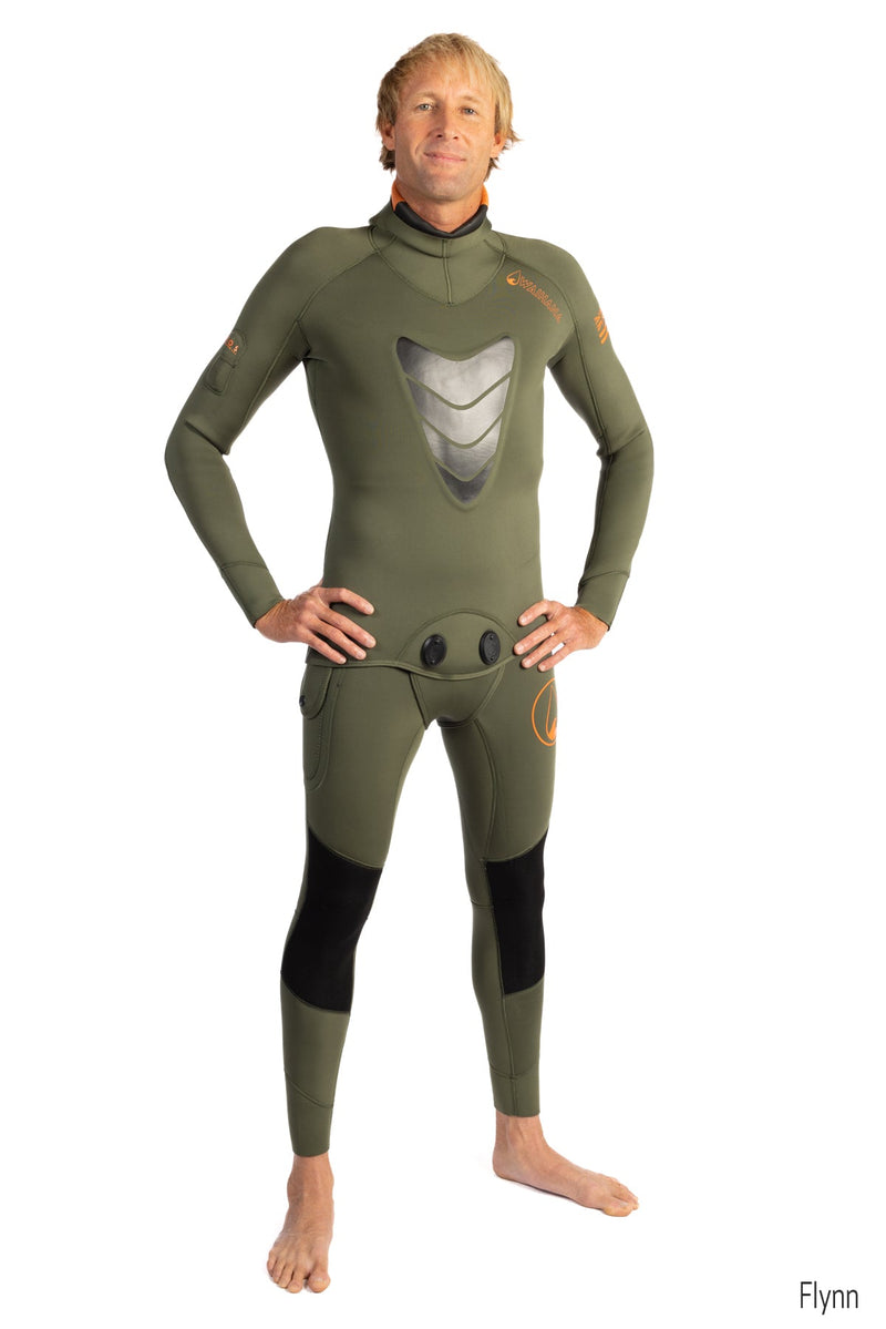 Waihana Men’s Ranger Green Essentials Pro 5.0mm Hooded Wetsuit