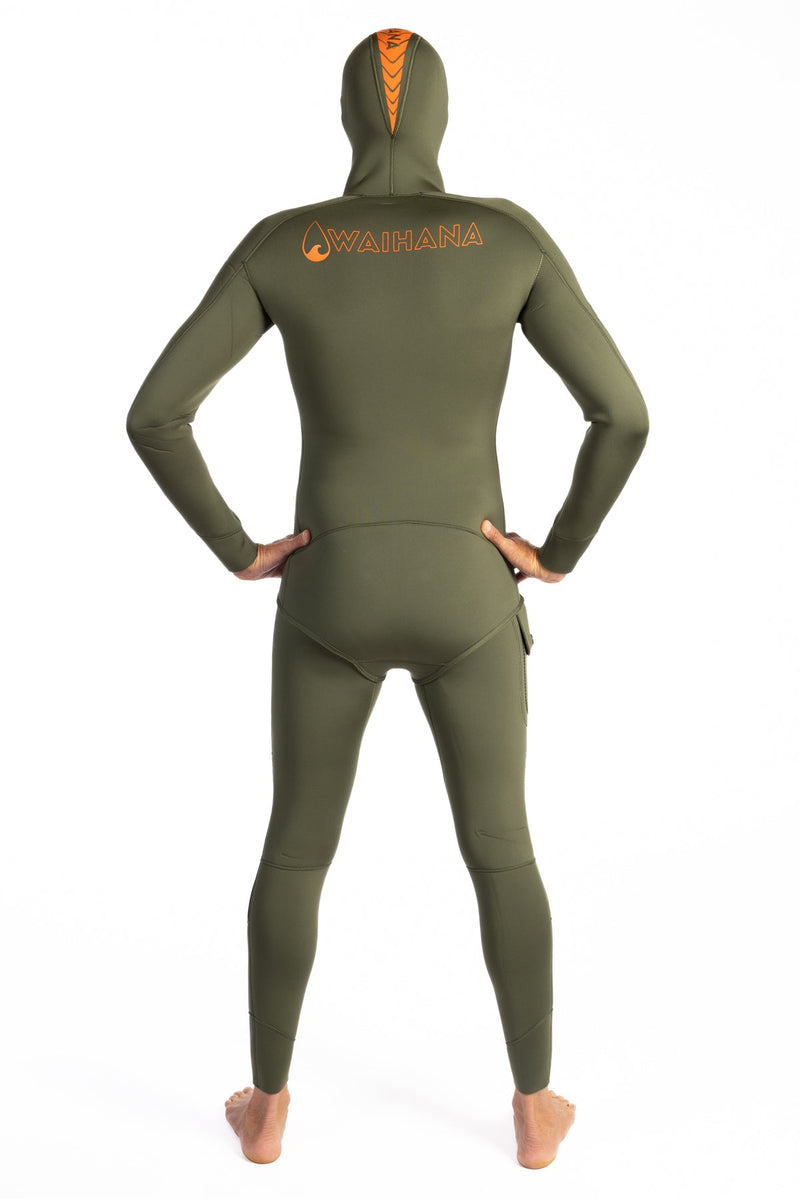 Waihana Men’s Ranger Green Essentials Pro 5.0mm Hooded Wetsuit