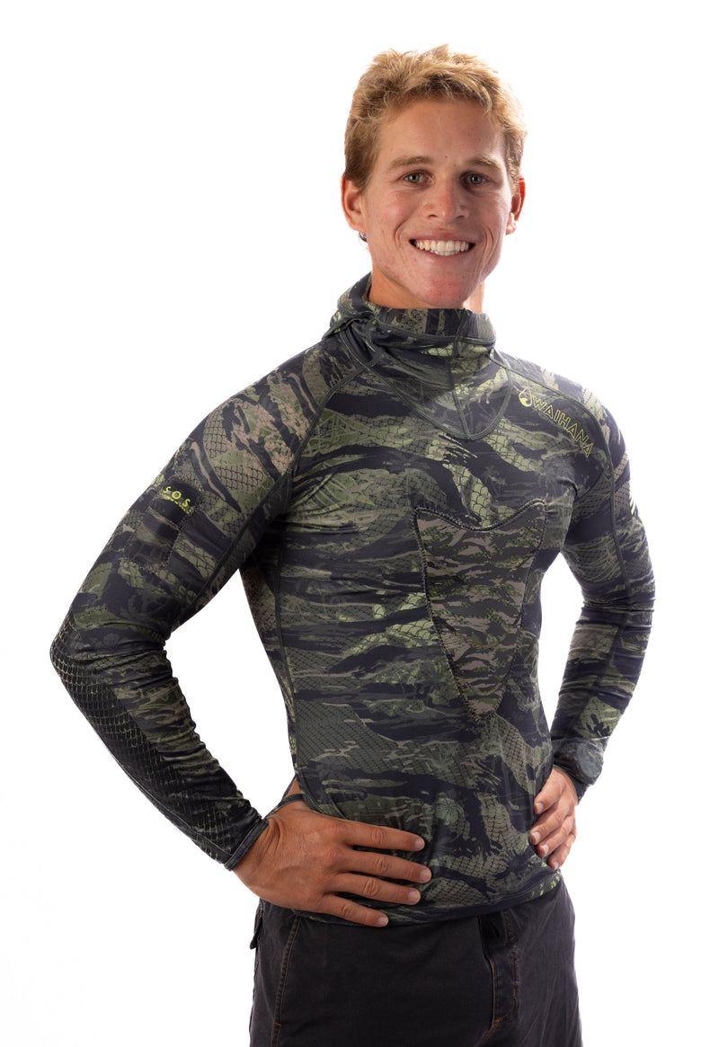 Waihana Tropicam Hooded Spearfishing Rashguard