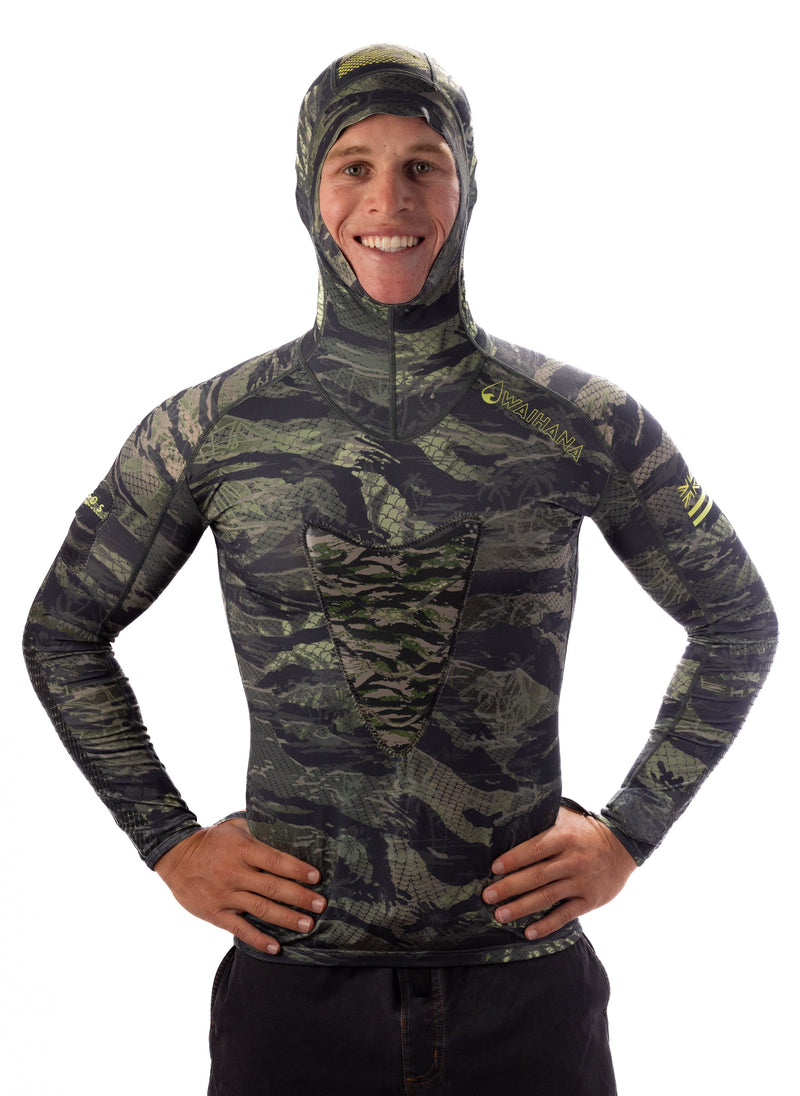 Waihana Tropicam Hooded Spearfishing Rashguard