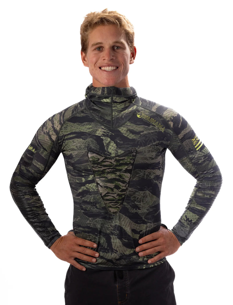 Waihana Tropicam Hooded Spearfishing Rashguard