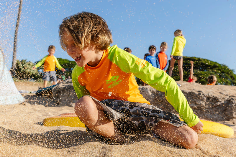 Waihana Kids’ Orange Long Sleeve Rashguard