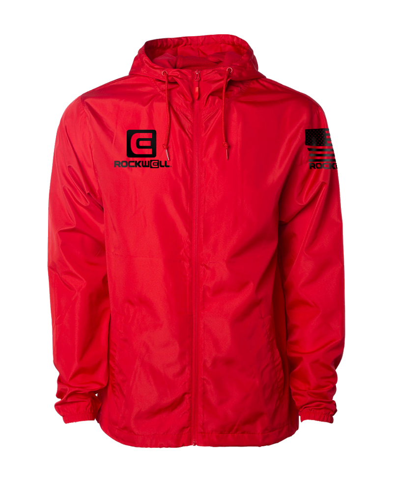Rockwell Time Red Packable Windbreaker Jacket