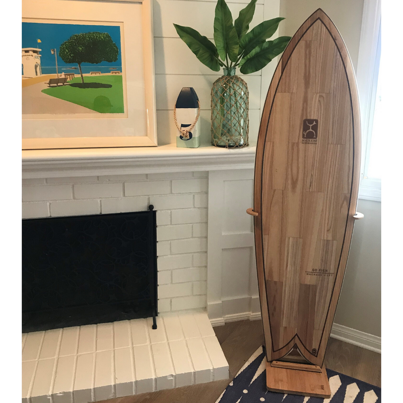 COR Surf Bamboo Surfboard Display Stand