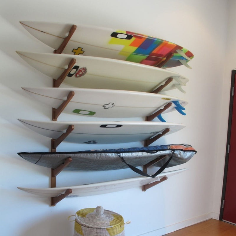 COR Surf Triple Surfboard Wall Rack - Bamboo