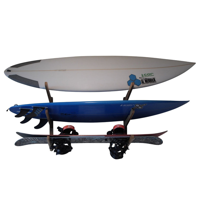 COR Surf Triple Surfboard Wall Rack - Bamboo